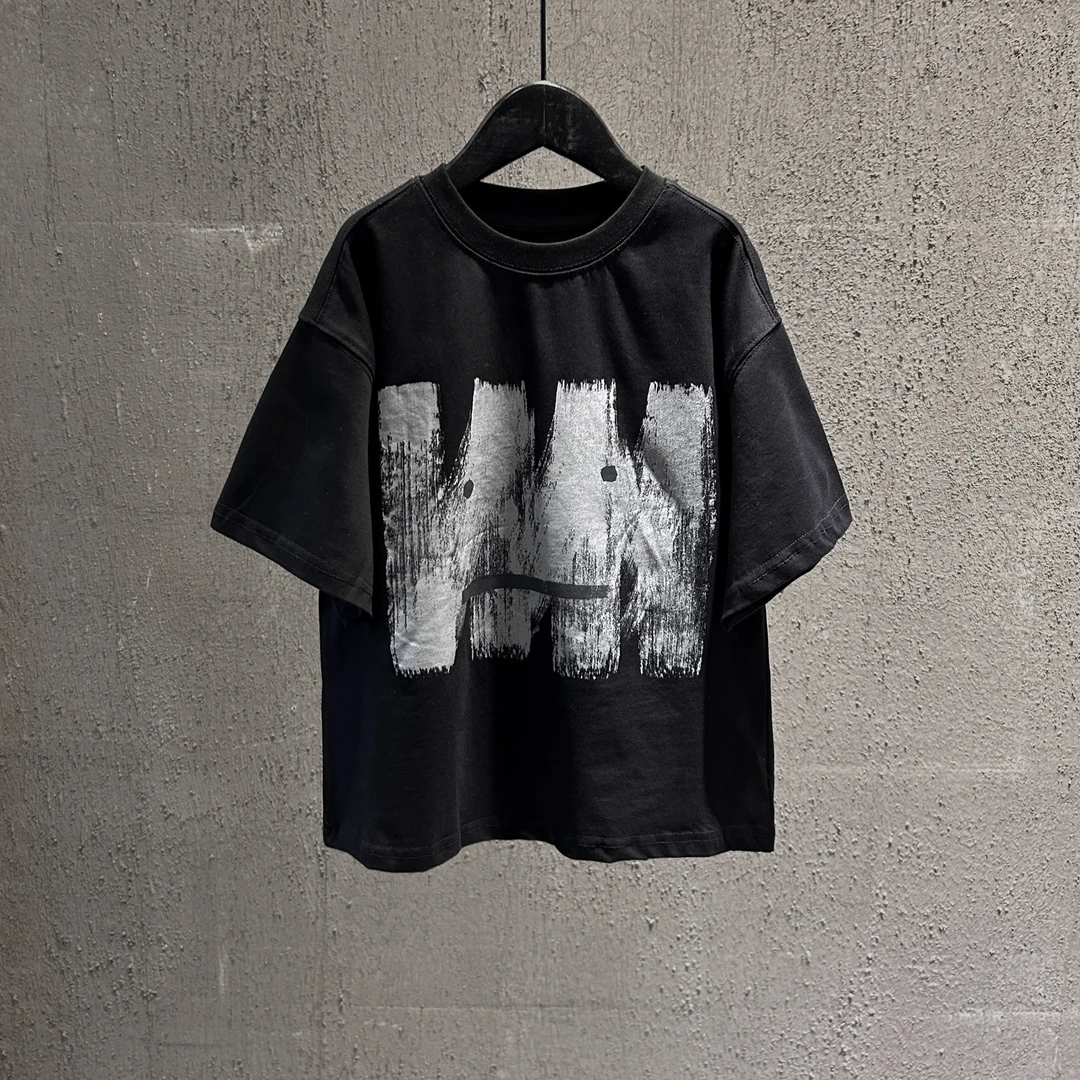 【元素kids】韩国儿童W笑脸纯棉短袖T夏季宽松潮流个性印花韩版