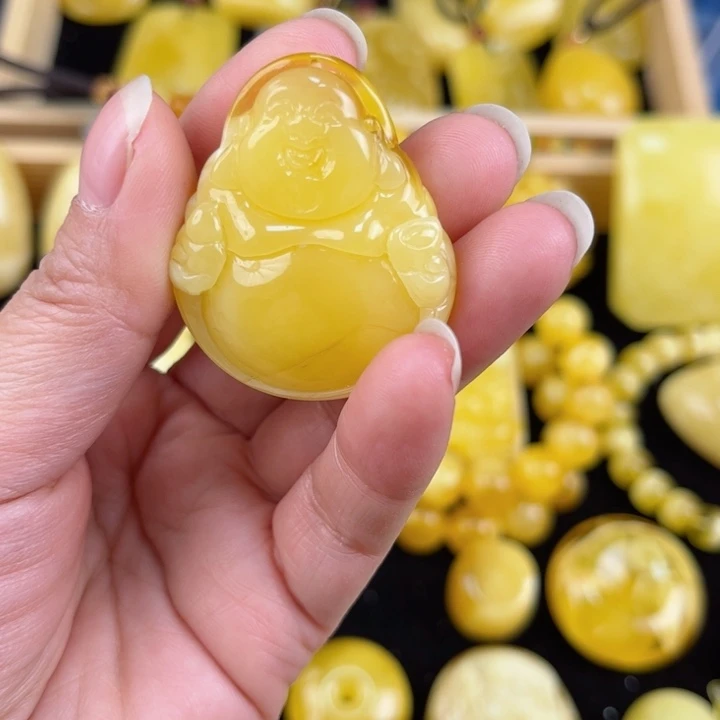 琥珀裸石未镶嵌苗**圆琥珀