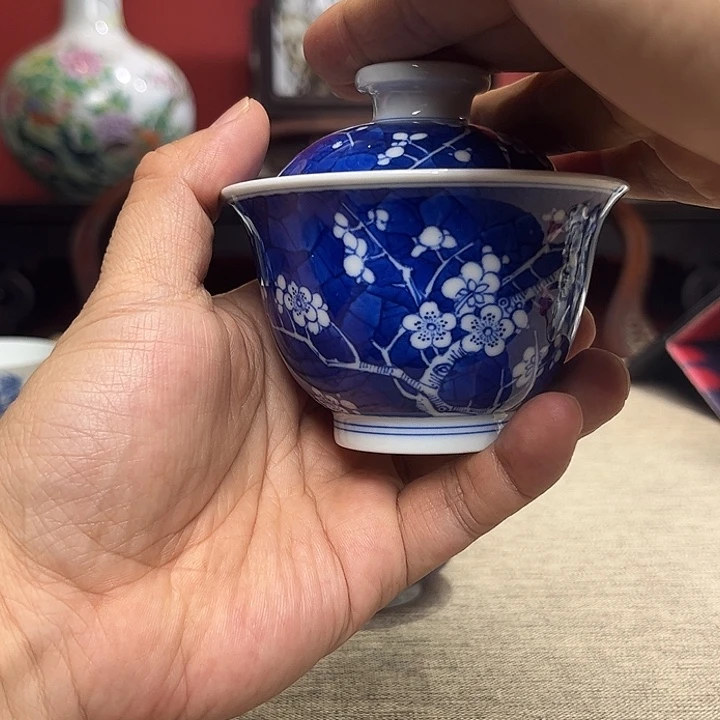 爱***茶盖碗冰梅盖碗一套
