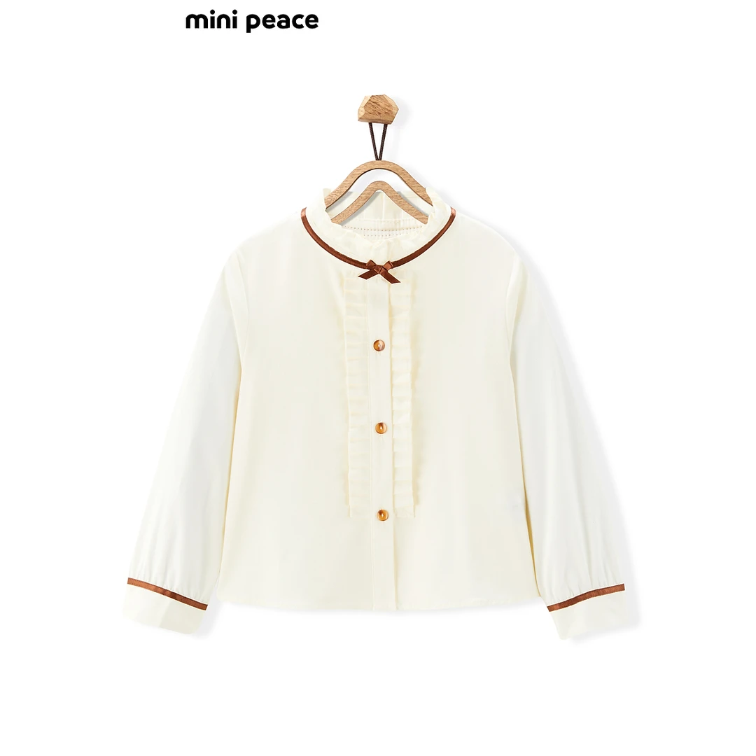【专柜同款】MINIPEACE太平鸟童装女童衬衫儿童衬衣花童婚礼内搭