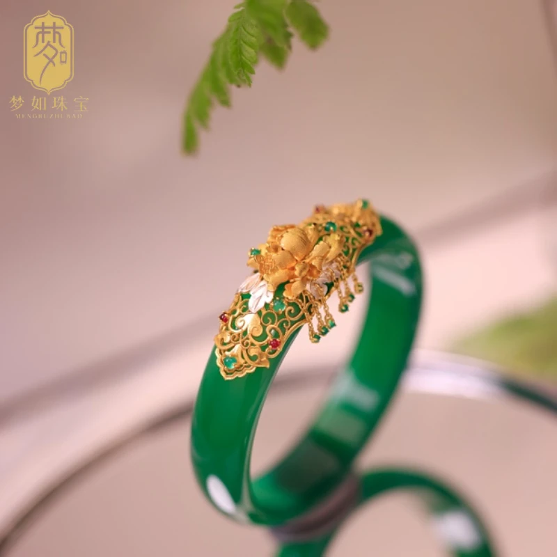 锦棠·银镶玛瑙手镯MTS