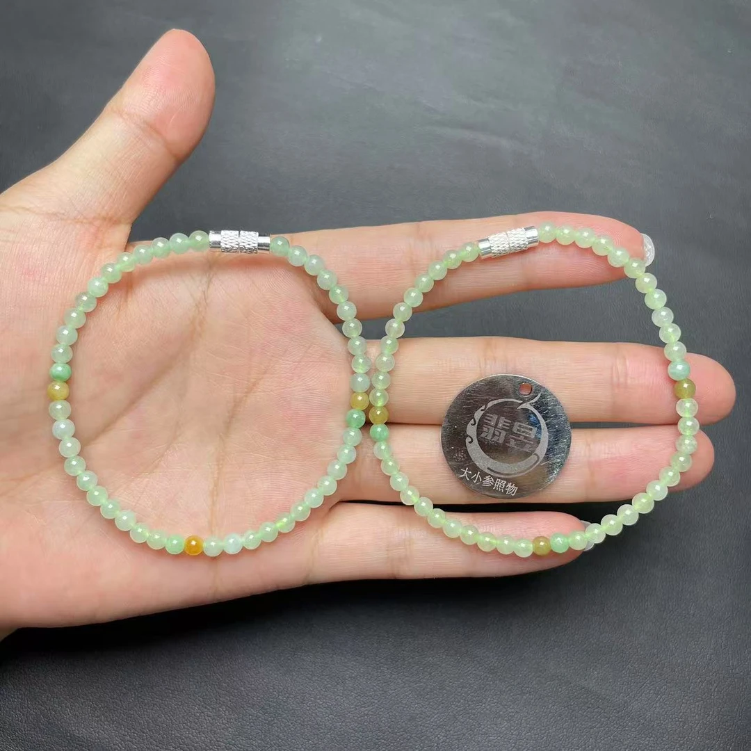 翡昱-N03-46546-724-天然A货翡翠手串/约3+/约45颗/-多样性发其一