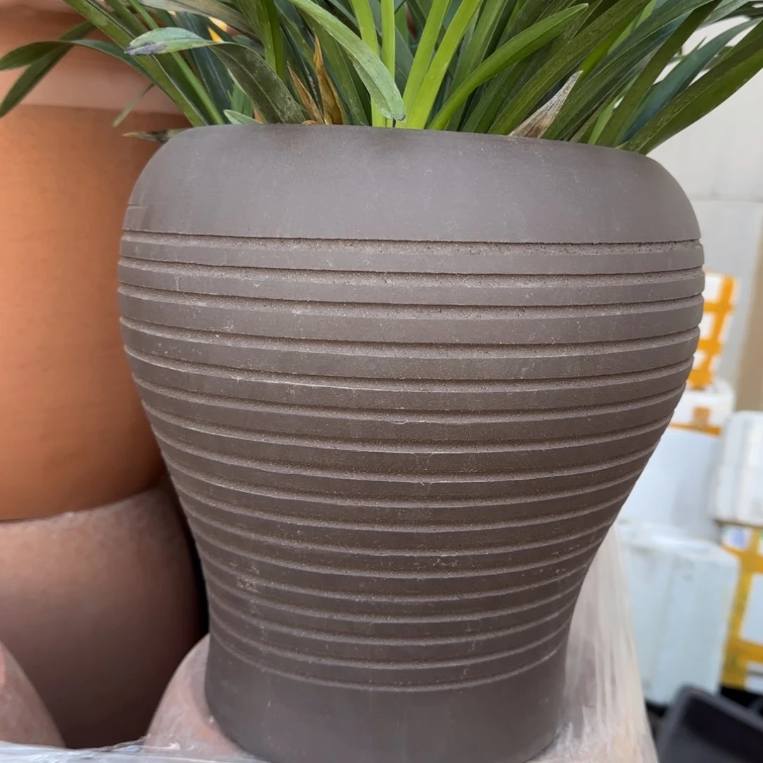 紫砂花盆口20高27宜兴紫砂