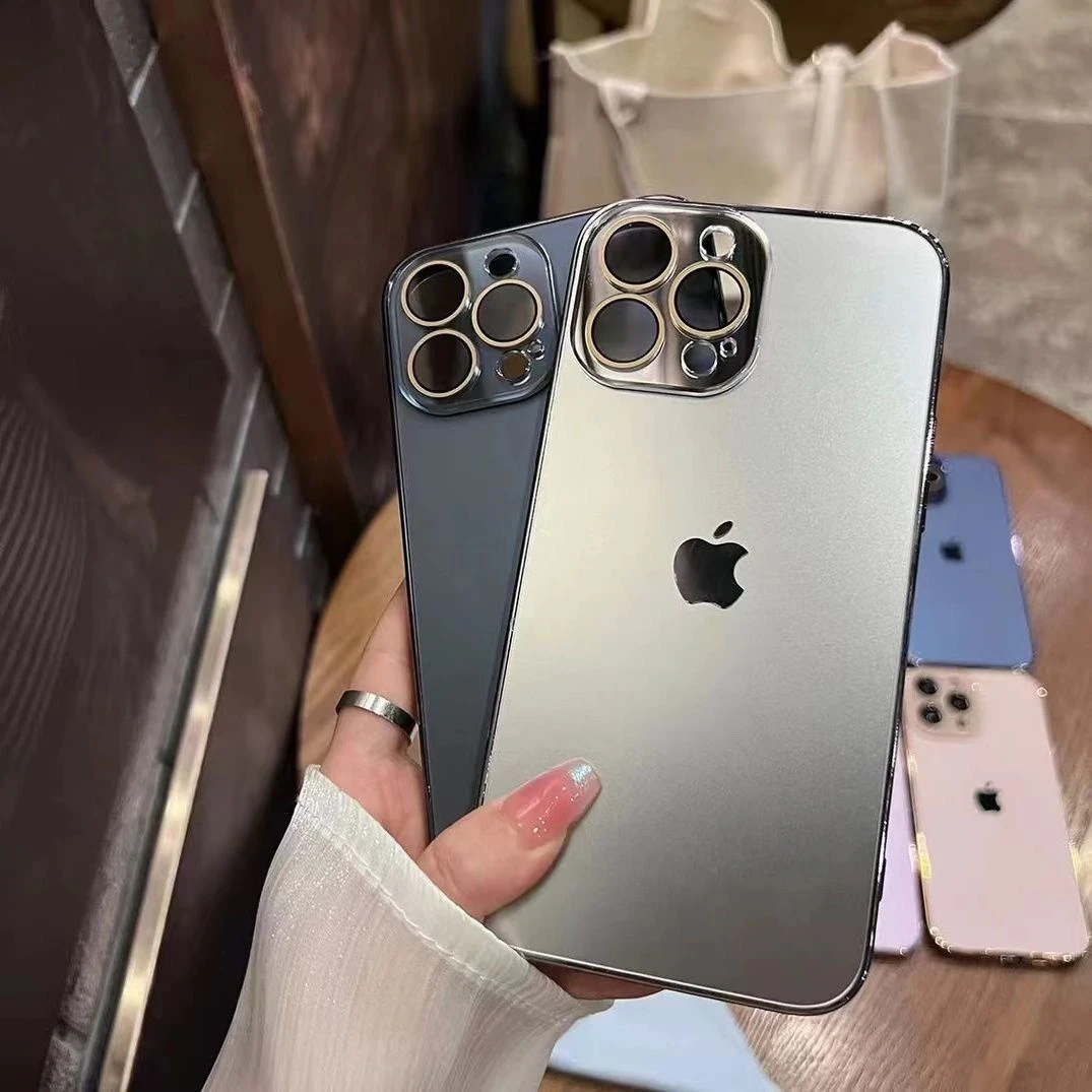 适用苹果16电镀iPhone15ProMax手机壳全包带镜头膜14防摔13磨砂12