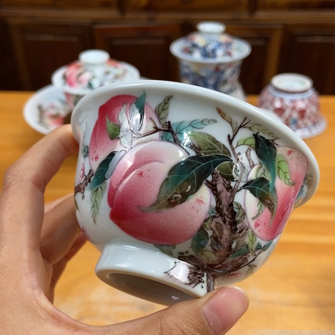 手绘现代茶具非古董