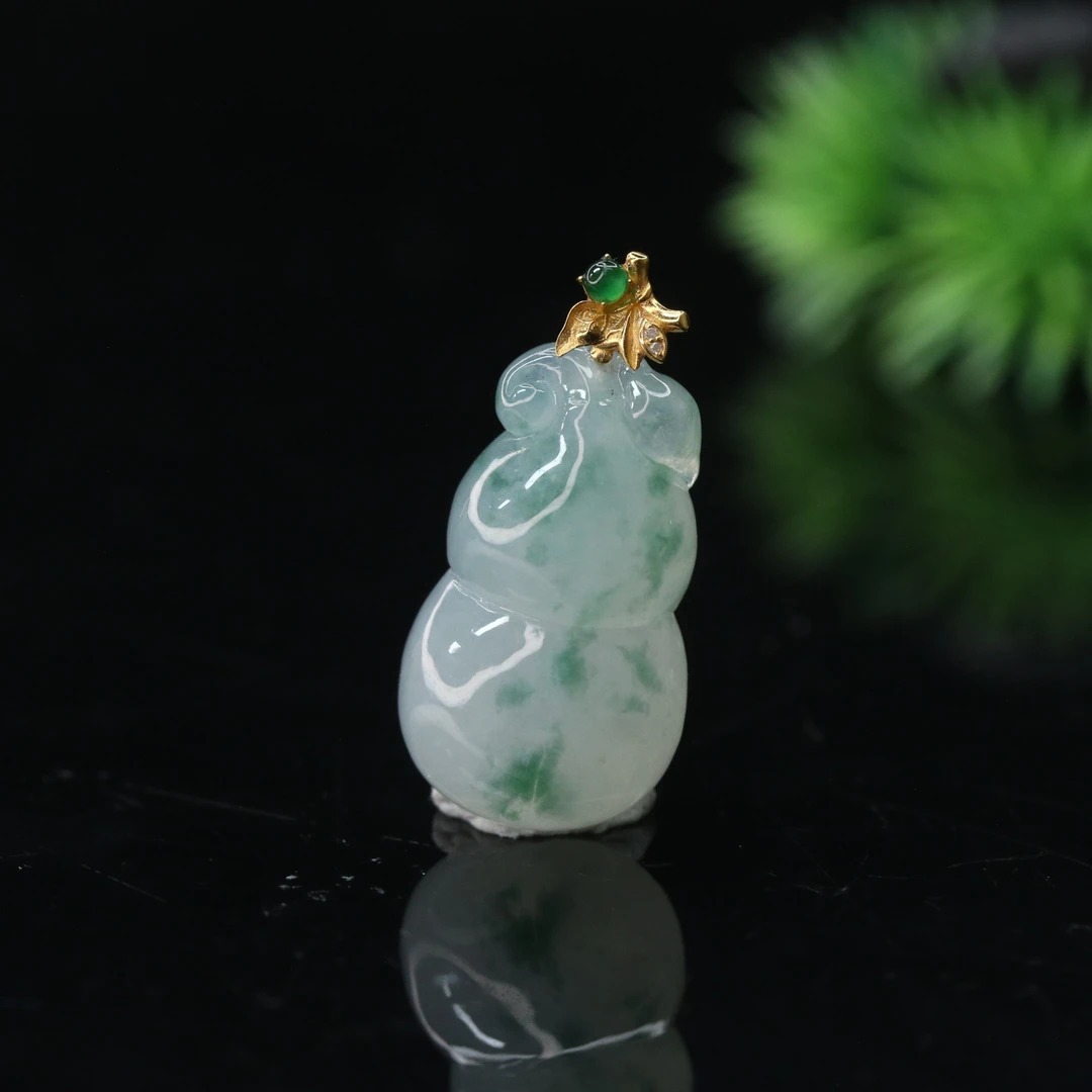Bot19天然缅甸翡翠A货18k葫芦/526011/北京中保