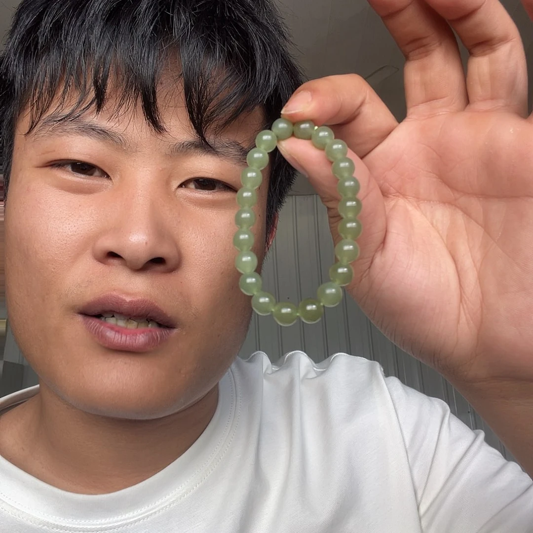 和田玉未镶嵌颈饰和田玉新疆且末料手串卡8