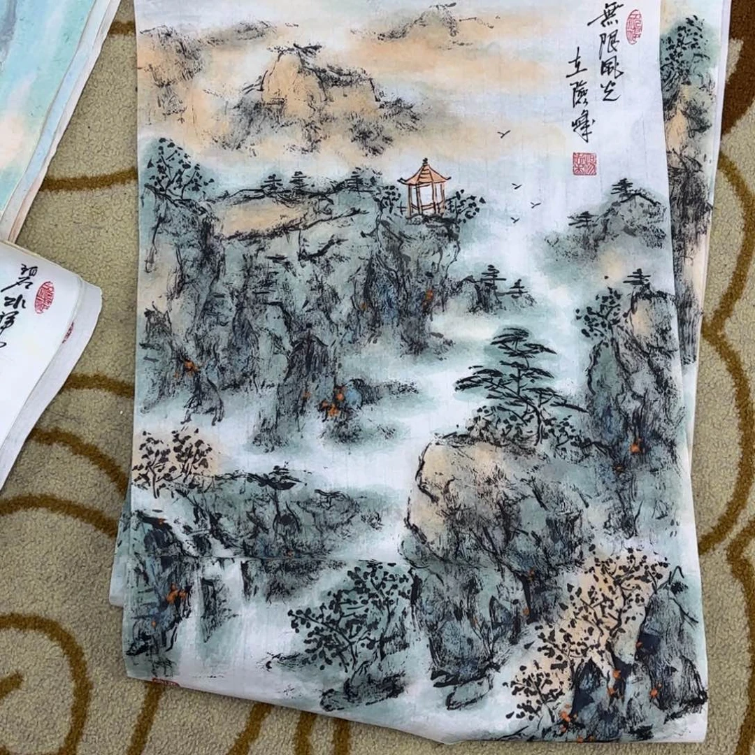 国画杨志杰四尺三开艺