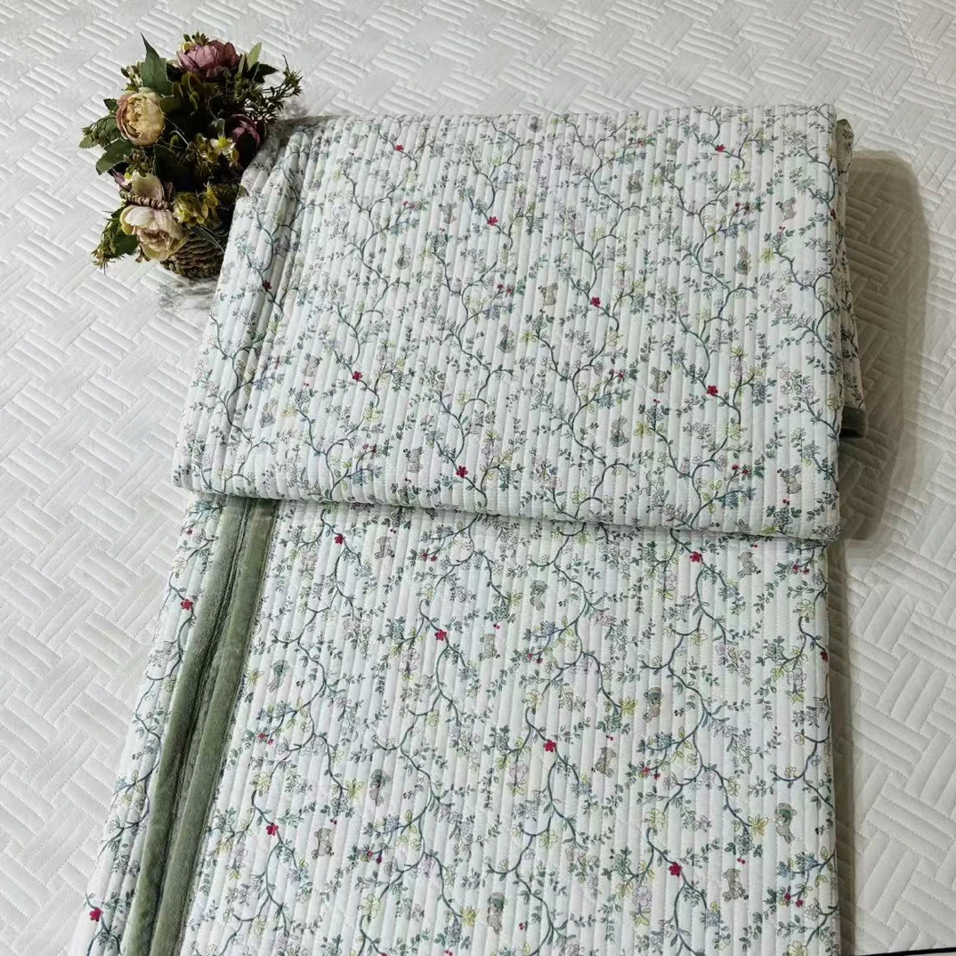 四季可用床盖纯棉+宝宝绒200×220微瑕～G775