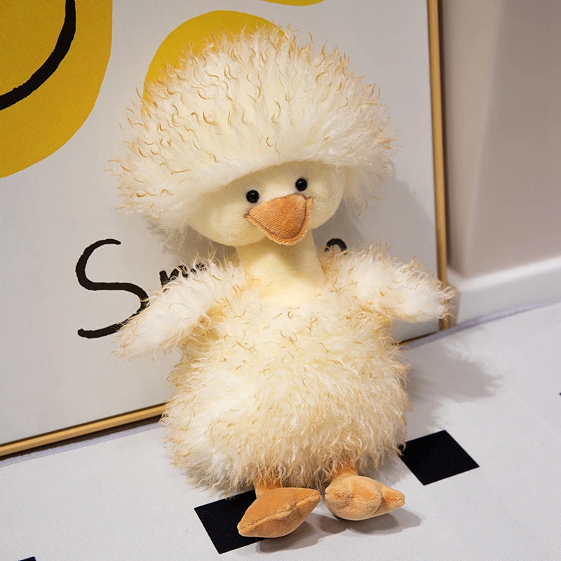 哎呀哎鸭炸毛鸭子可爱毛绒玩具公仔