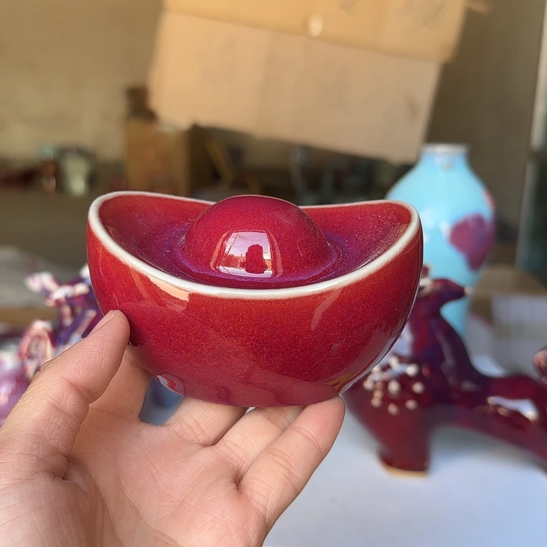 陶摆件郑家钧瓷摆件微瑕