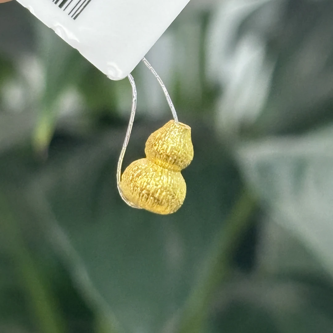 拉丝葫芦通孔足金999