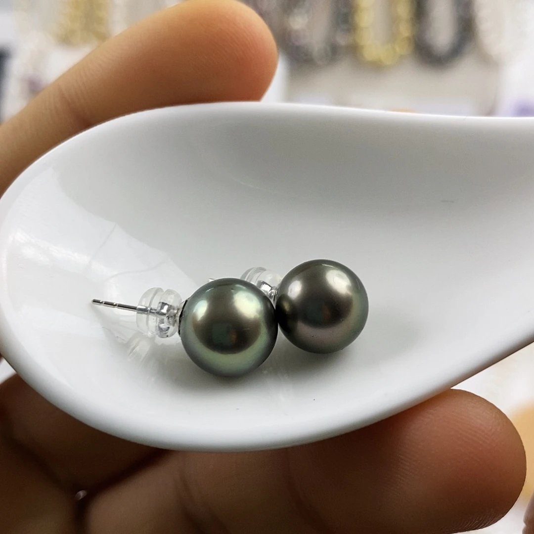 海水珍珠18K金镶嵌耳饰