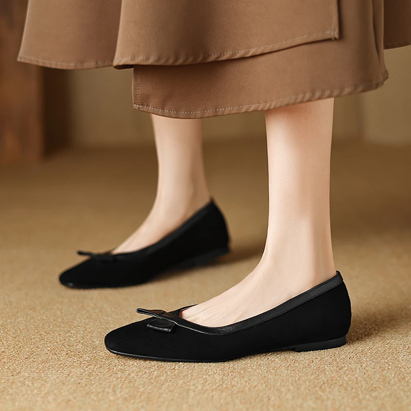 真皮断码清仓羊皮鞋浅口新款软底舒适女鞋法式百搭法式复古小皮鞋