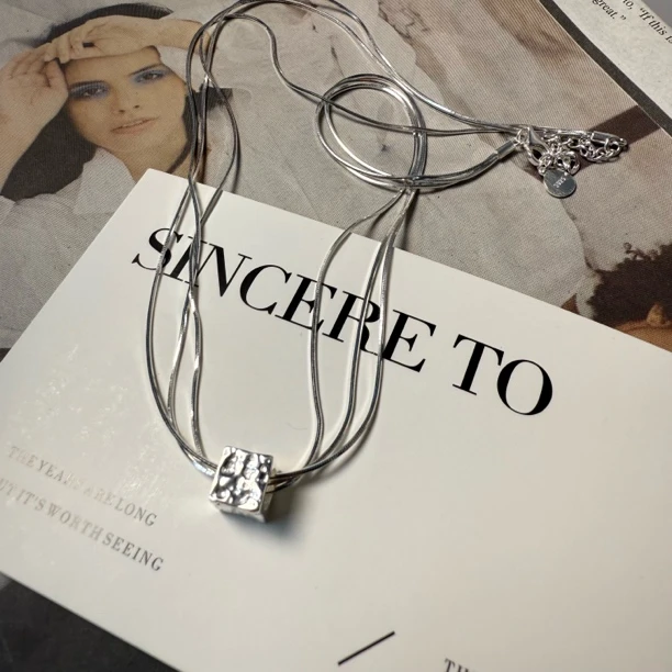 足银耳饰 足银气质时尚简约精致套链