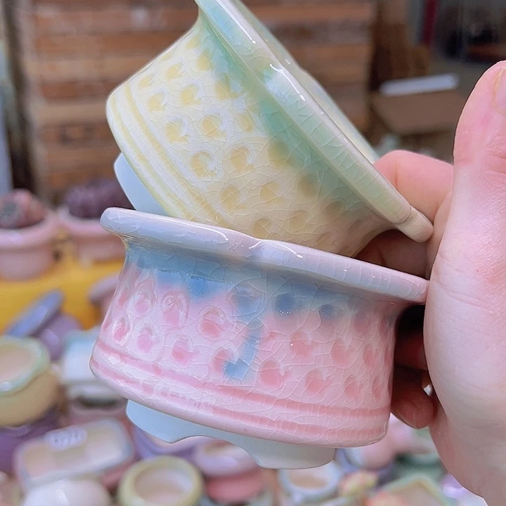 红陶陶瓷花盆当场满12包邮