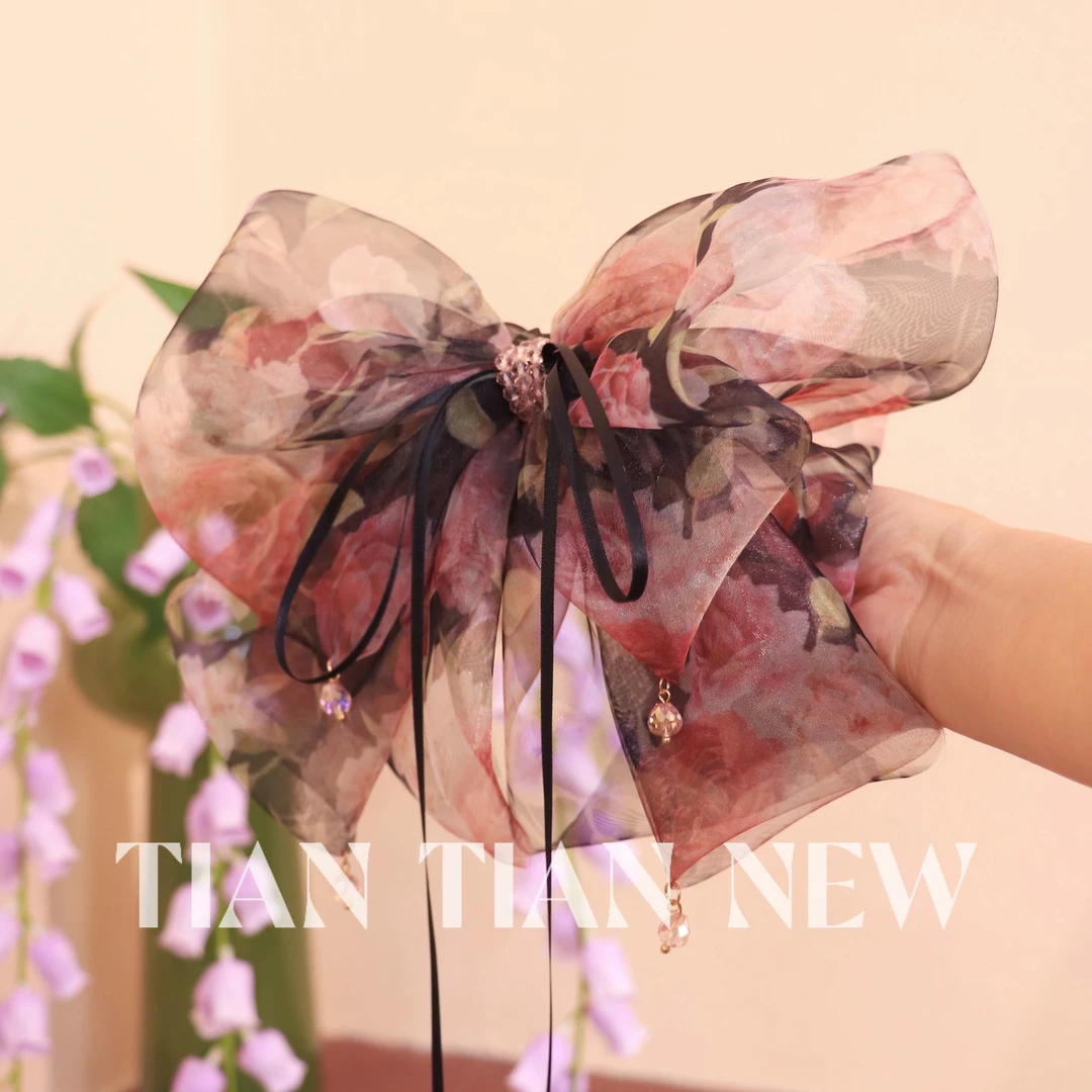 【玫瑰之舞】A009时尚气质蝴蝶结发夹后脑勺盘发抓夹高级感鲨鱼夹