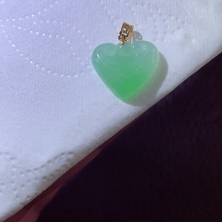 颈饰18K金镶嵌翡翠翡翠