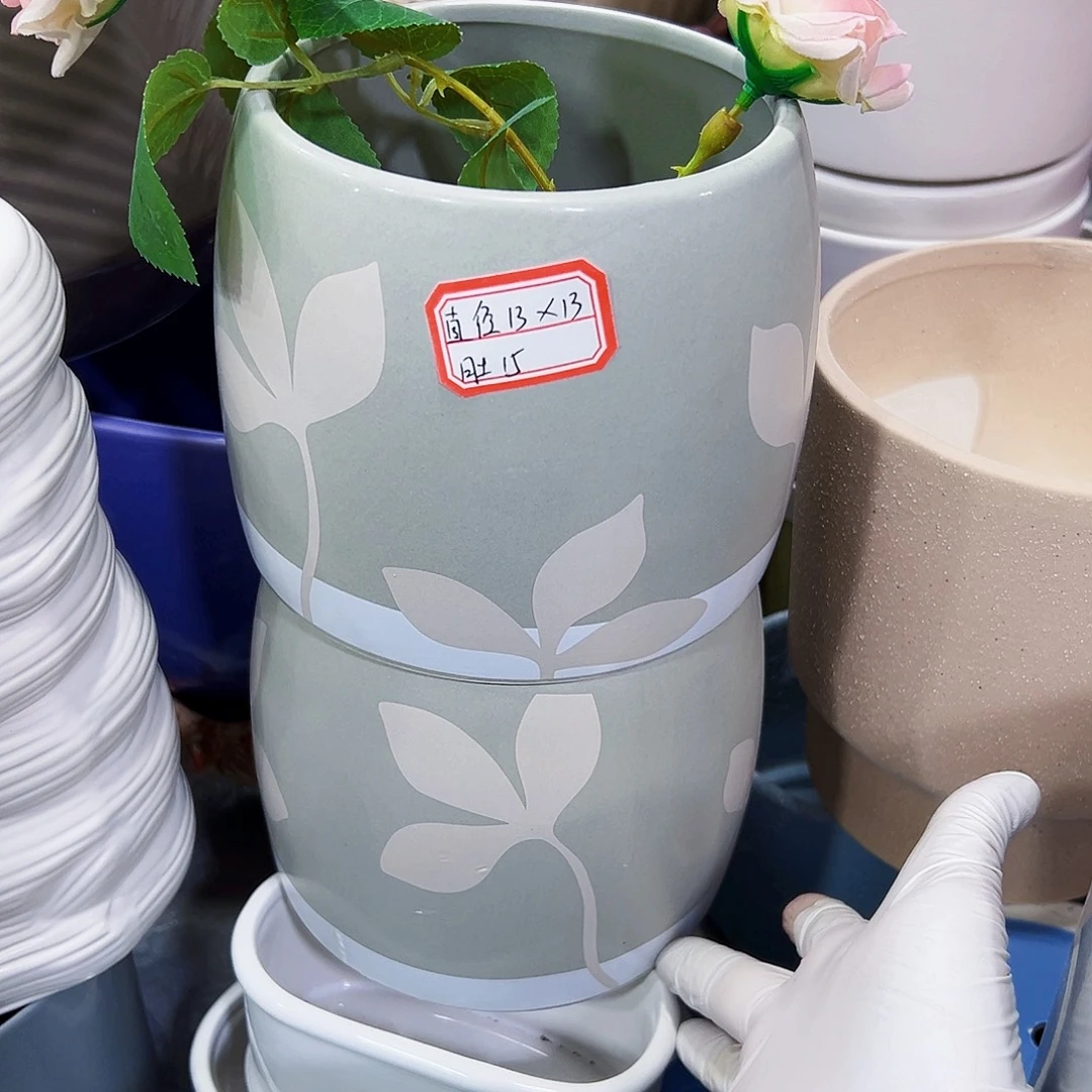 有孔外贸尾单陶瓷花盆凑单10米包邮