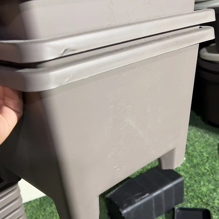 微瑕26外径19高方形咖色球根3个装