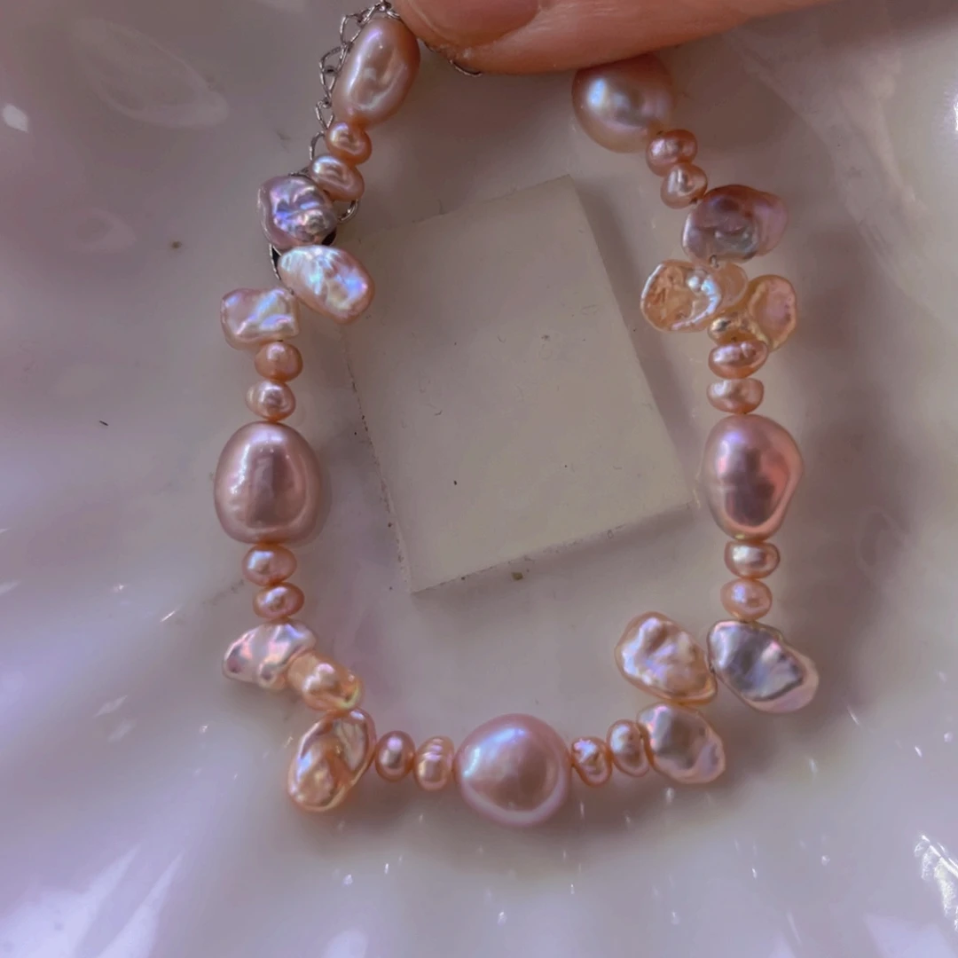 淡水珍珠手绳合金