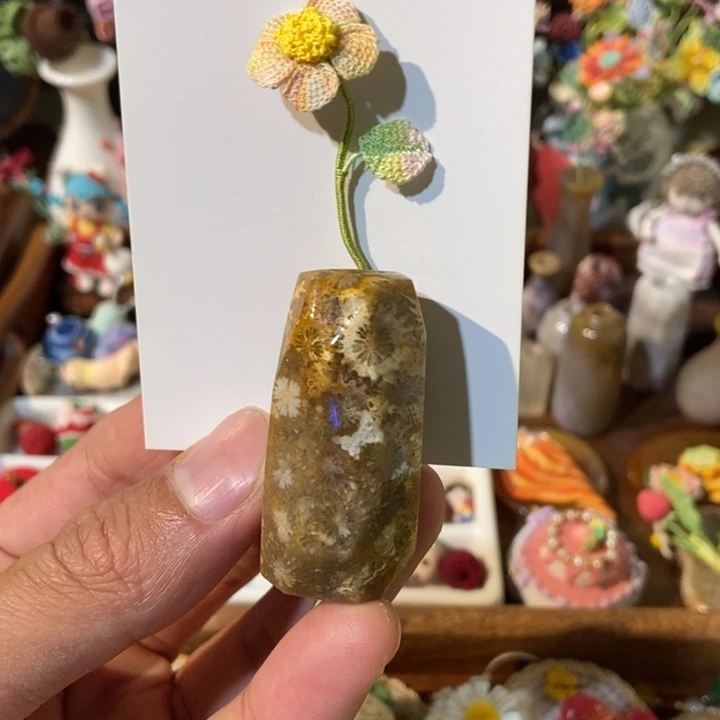 编织品手勾花+花瓶