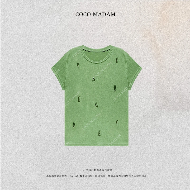 YY ·T-866 夏季新品圆领字母短袖T恤