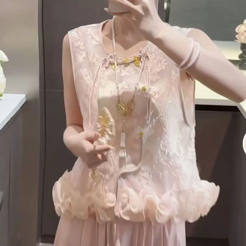 【象姐定制】粉色上衣预CDX5SY7761A气质中国风重工