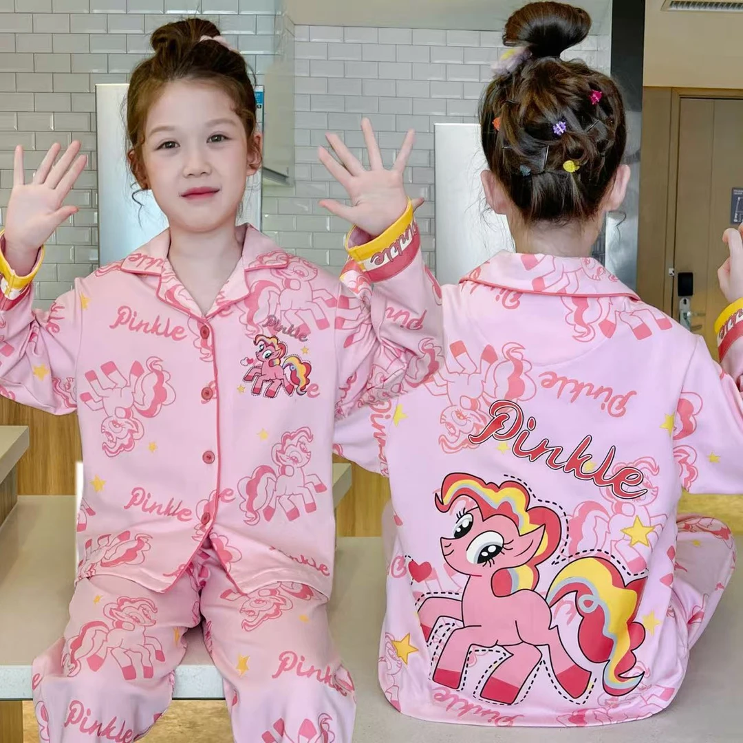 儿童睡衣长袖春秋季棉质2025新款开衫卡通中大童小女孩女童家居服