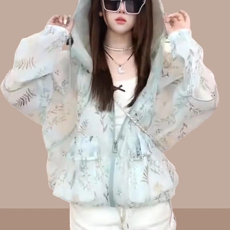 日本防晒衣女款防紫外线透气夏季薄款外套新款防晒服开衫户外大码