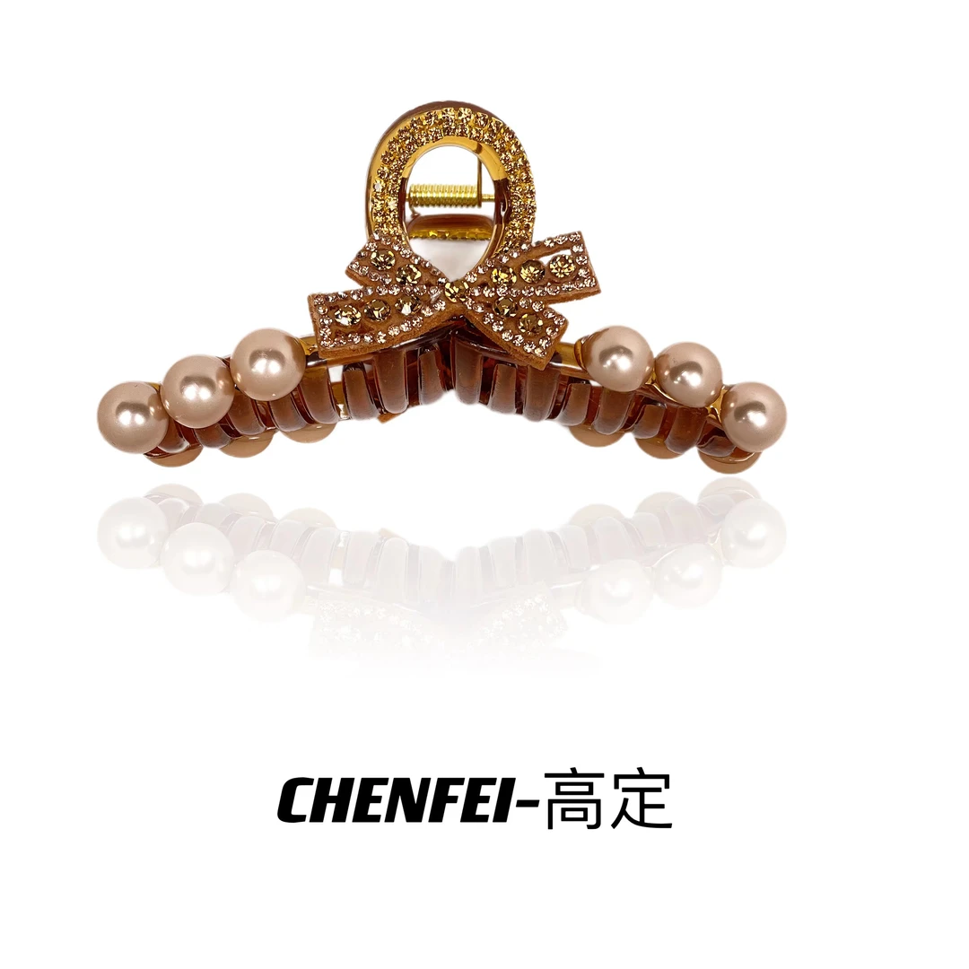 A约11cm抓夹女新款轻奢高级感盘发鲨鱼夹大号后脑勺发卡头饰1401