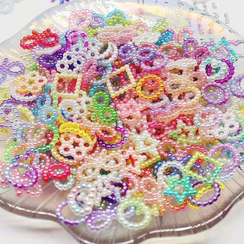 巴洛克小贴片镂空蝴蝶结星星月亮爱心形手机壳发夹美容水晶泥配件