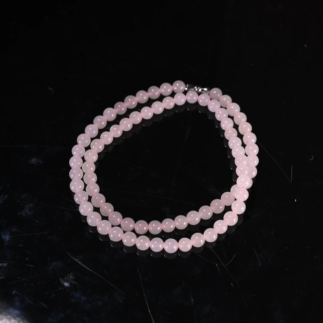 Lot8802  25YU103085 和田玉藕粉珠链/匡时