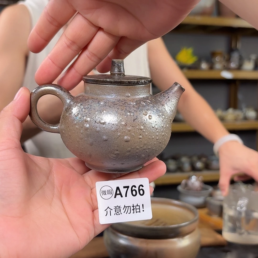 坭兴陶纯柴烧原矿泥料纯手工壶