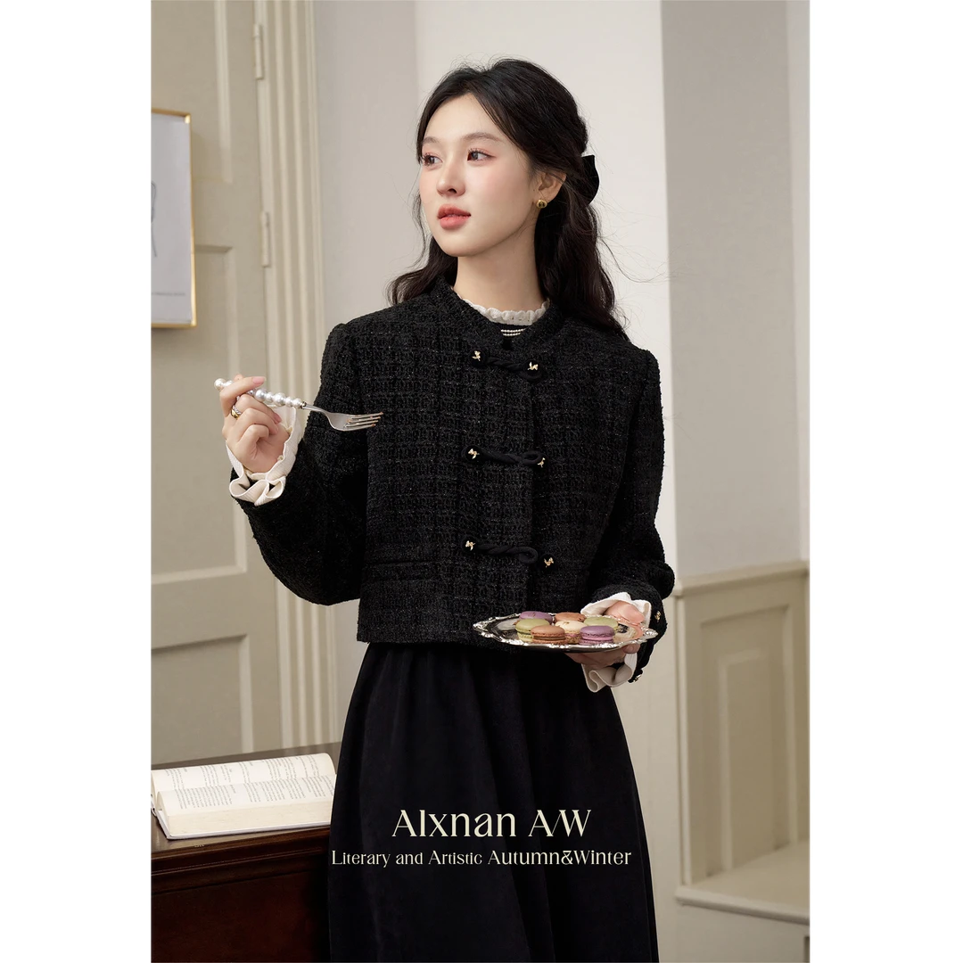 「巴黎夜色」黑色短外套女L52151