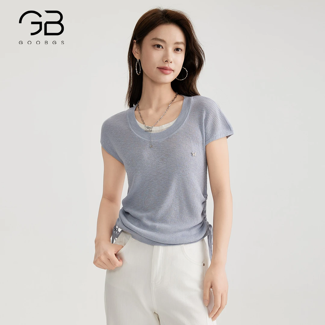 【谷邦L+】谷邦GOOBGS 假两件针织衫 B5232172