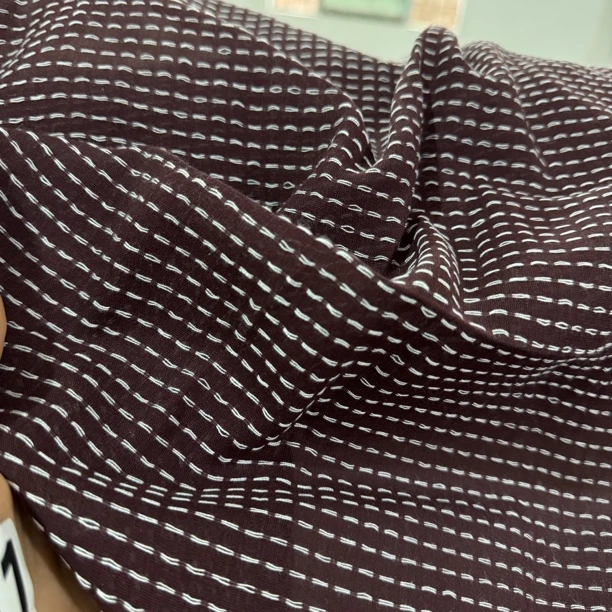 61 经典永不过时的色织苎麻棉面料4米价