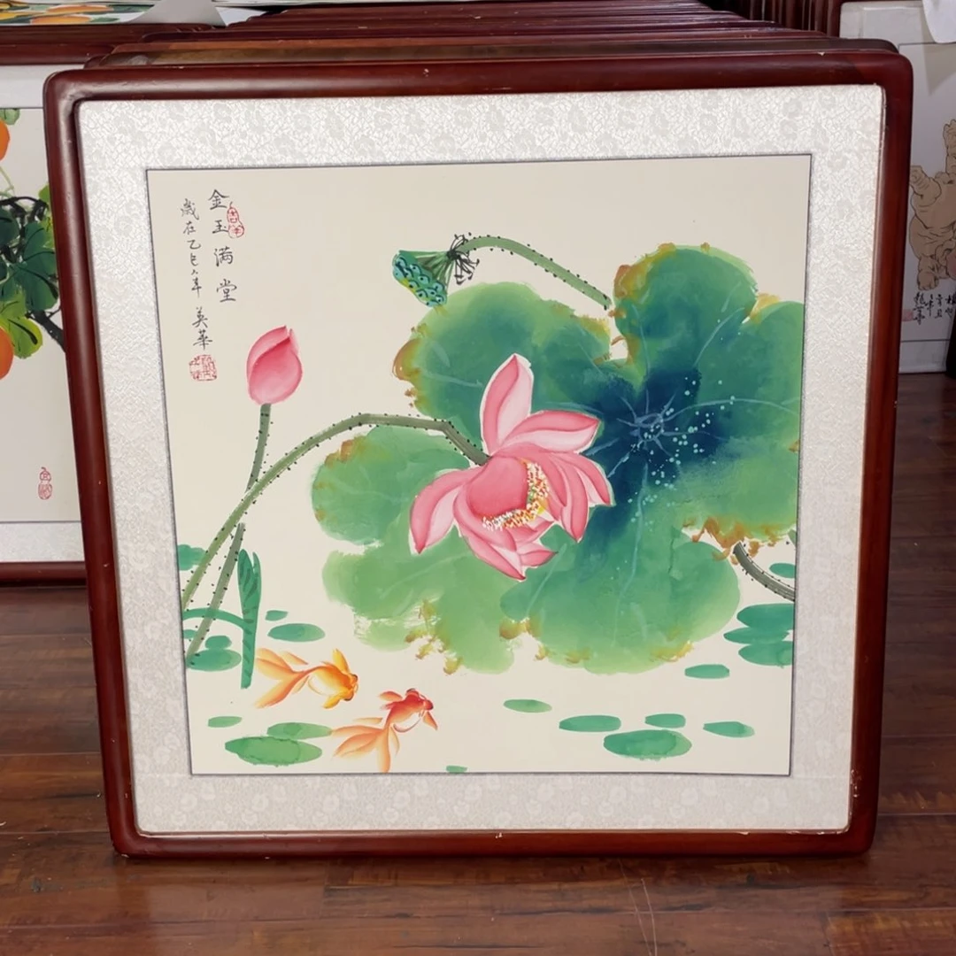 国画带框尺寸63*63厘米