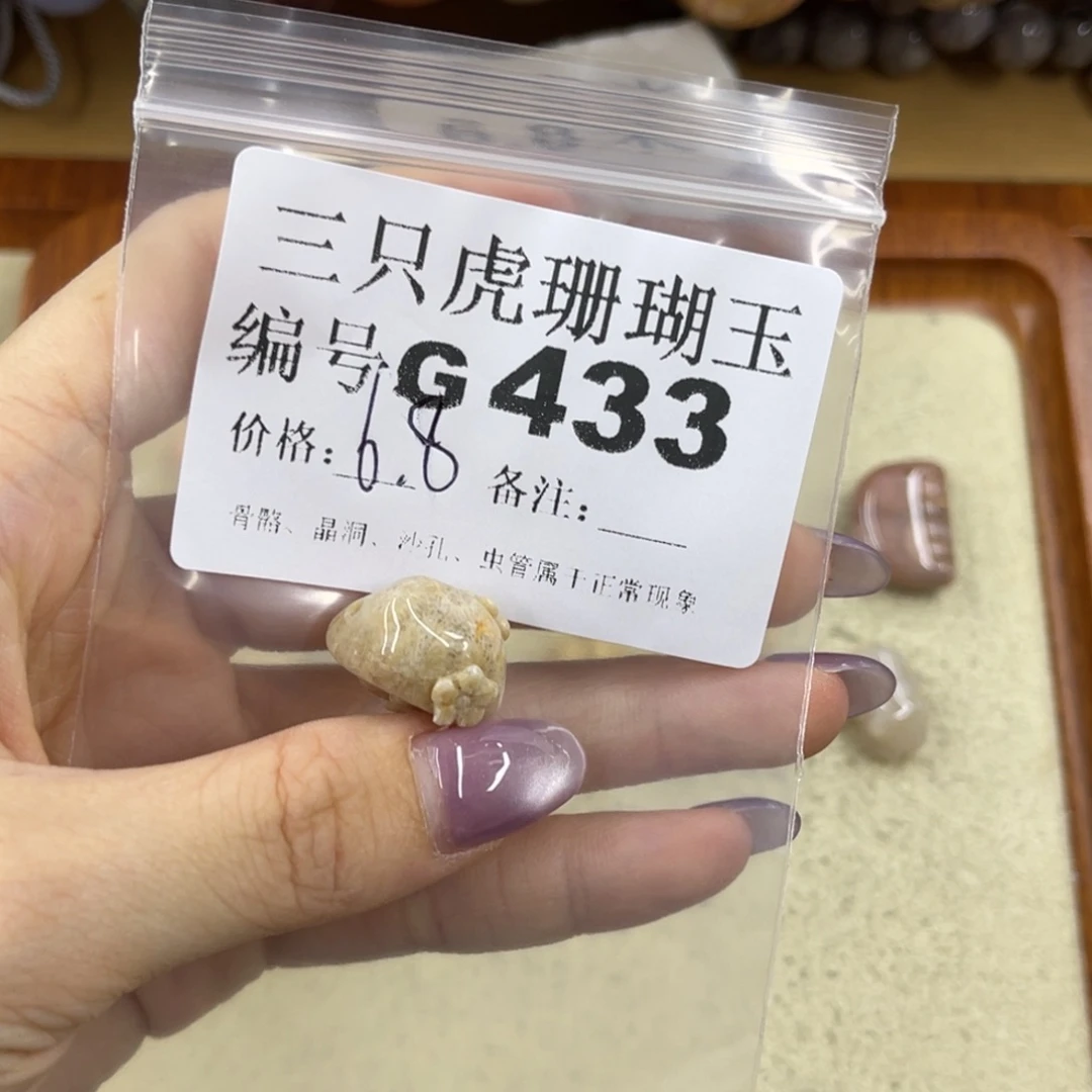 薰***草硅化珊瑚（珊瑚玉）未镶嵌h