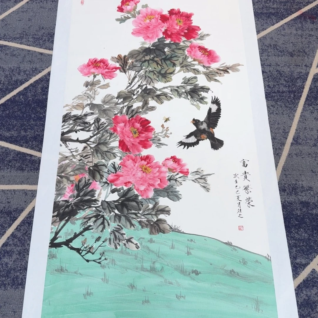 国画国画作品山水花鸟
