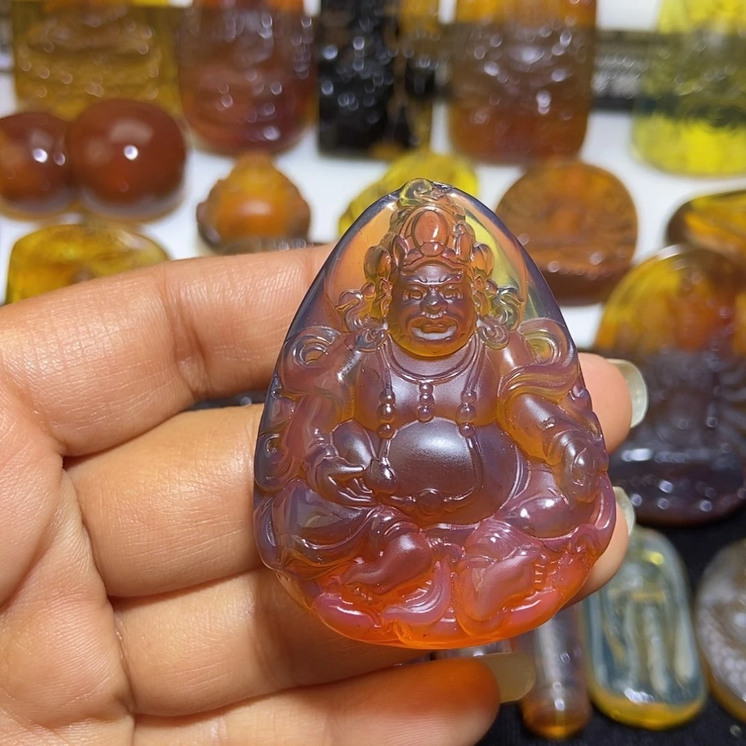 琥珀未镶嵌颈饰缅甸天然琥珀吊坠