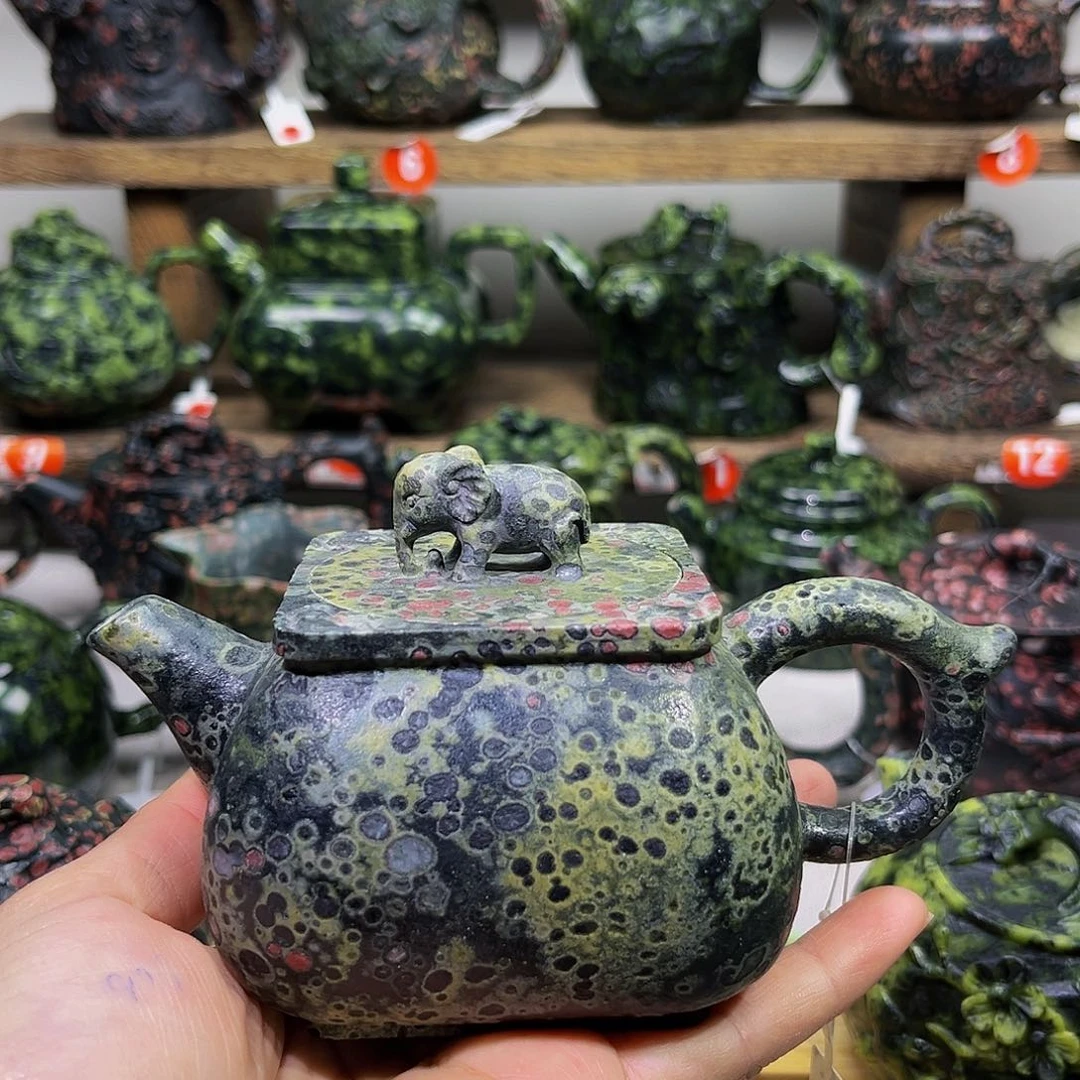 梅花石安山玉吉象壶240cc