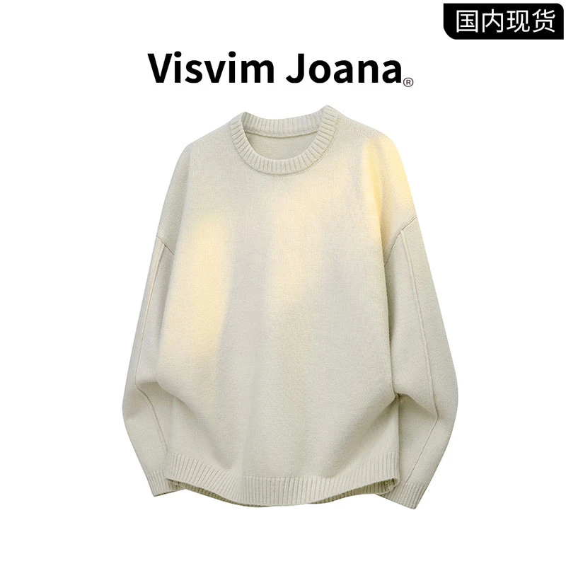 【品牌现货撤柜】VISVIM JOANA秋季宽松型针织套头圆领针织撞色毛衣