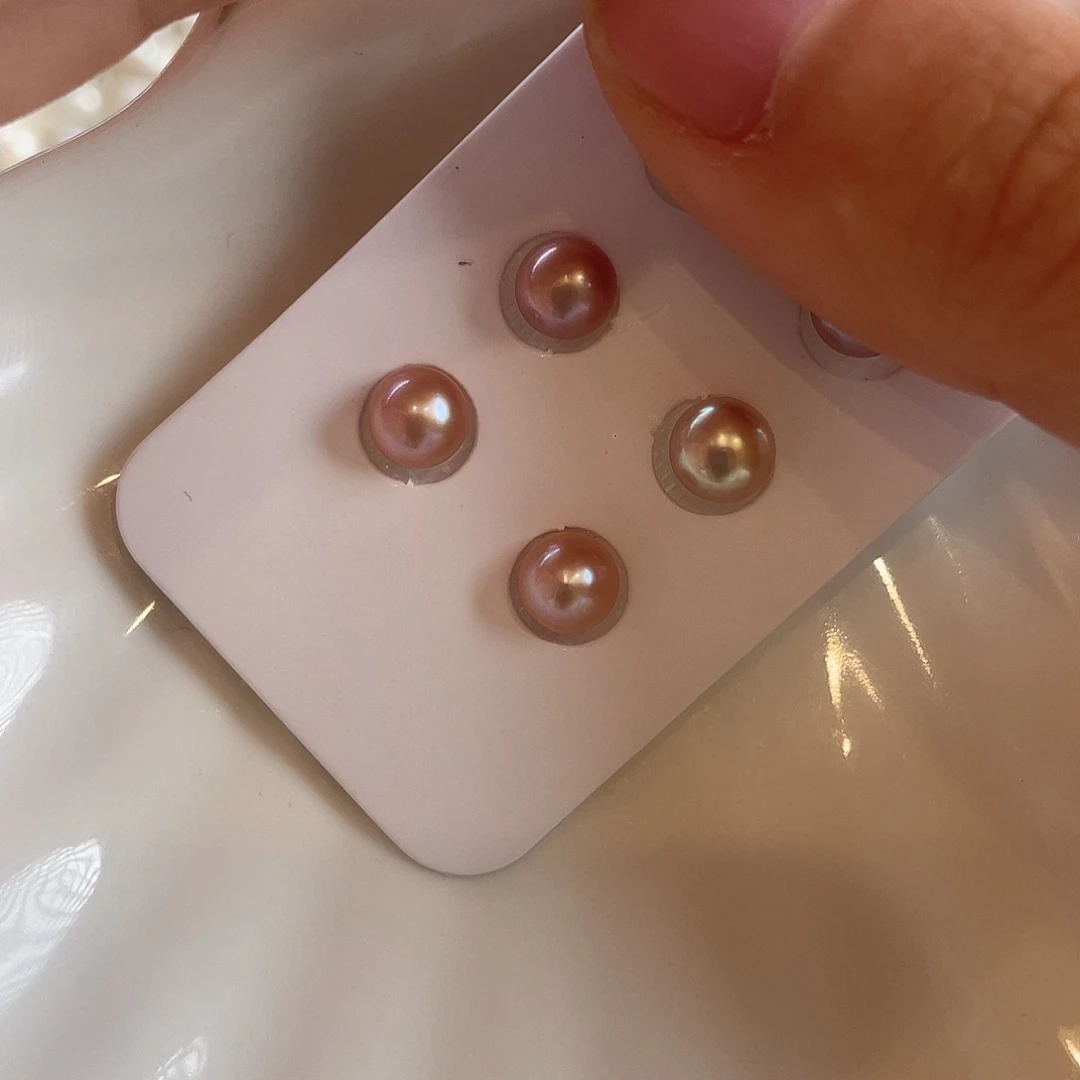 耳饰银S925镶嵌淡水珍珠