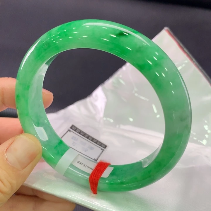 翡翠未镶嵌手镯正圈58-59