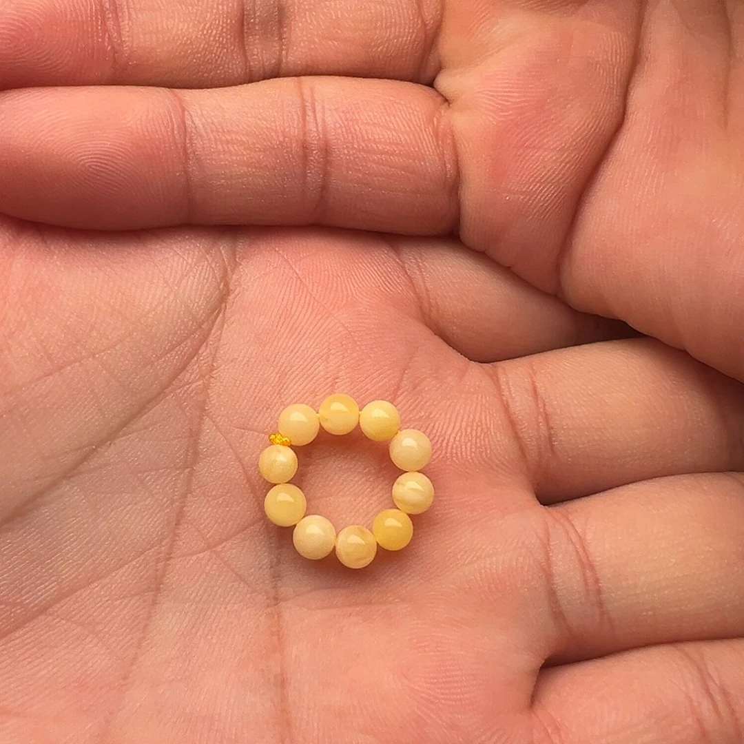 蜜蜡未镶嵌颈饰蜜蜡小米珠跑环