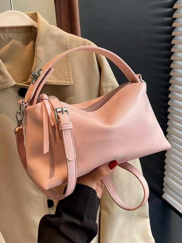 92609 粉色2025新款时尚轻奢单肩双肩包
