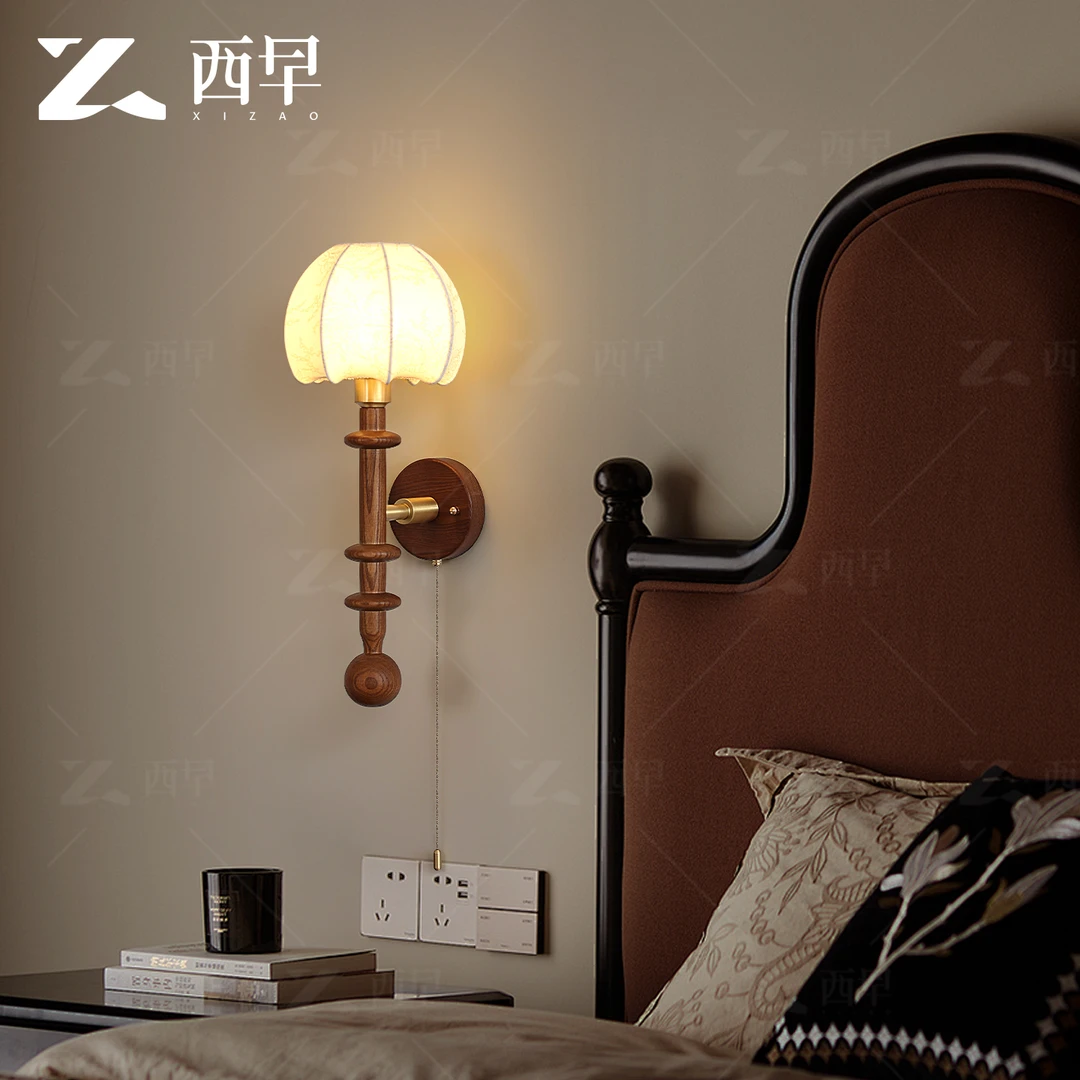 西早法式复古壁灯卧室床头玄关过道楼梯灯中古风沙发客厅背景墙灯