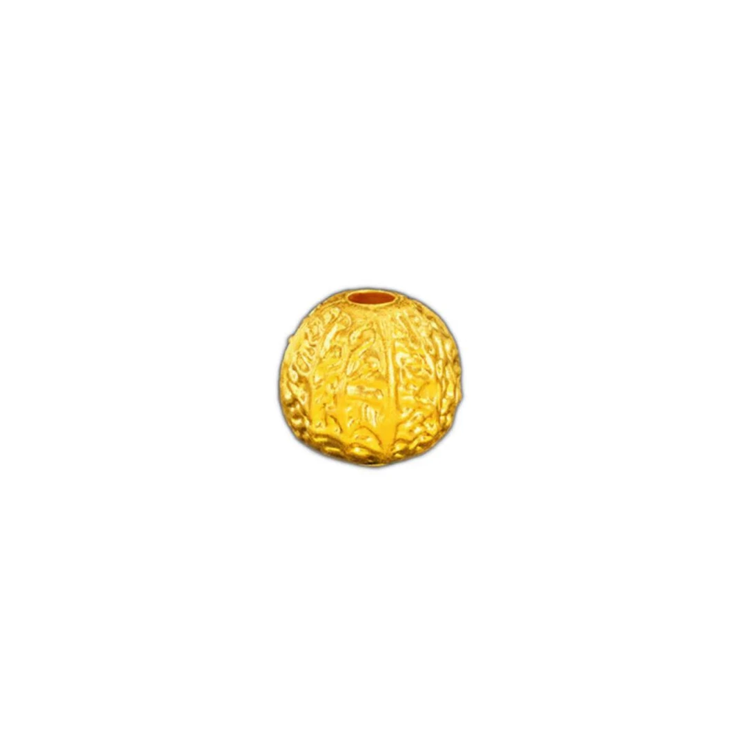 足金999 4MM核桃珠10颗装    约0.5+玛 瑙
