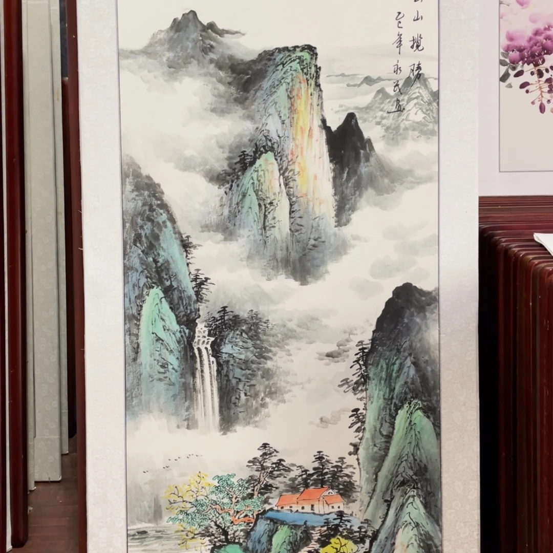 国画带框尺寸63*123厘米